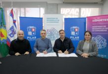 Firma de convenios para obras y desarrollo deportivo en Pilar