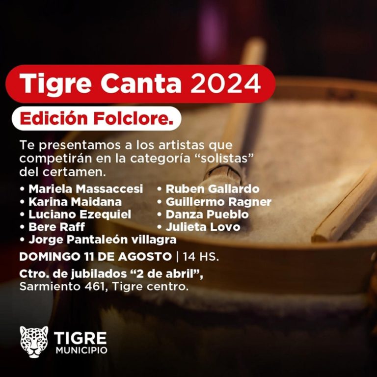 Continúa el «Tigre Canta 2024» edición folclore, el certamen municipal para solistas y grupos de música del distrito