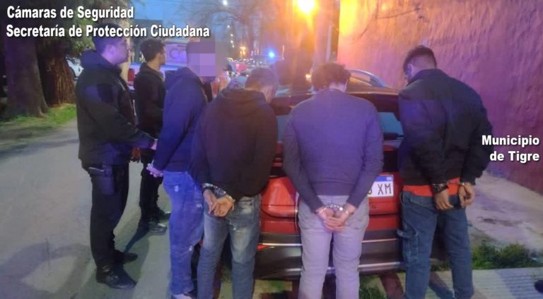 El Sistema de Protección Ciudadana de Tigre interceptó un auto involucrado en el robo de una casa: cuatro sospechosos terminaron aprehendidos