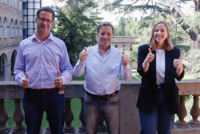 Jaime Méndez con Belén Bianco y Andrés Lagalaye