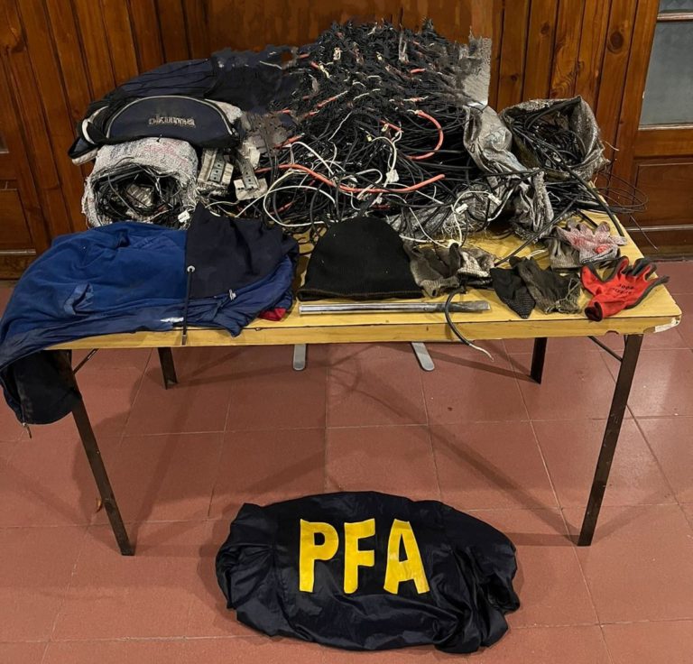 “Sin vía de escape”: la Policía Federal Argentina detuvo a tres hombres por robo de material ferroviario
