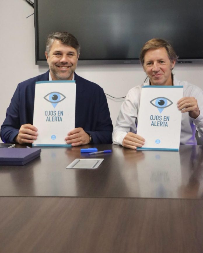 Jaime Méndez y Lisandro Hourcade firmaron convenio de Ojos en Alerta