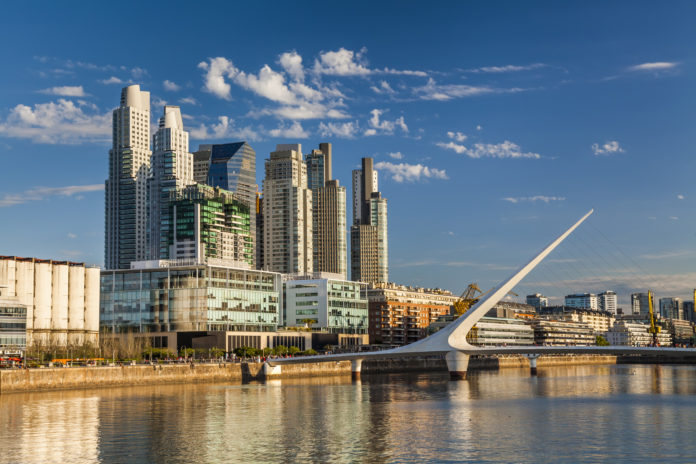  Nice view of the cityscape. Puente de la Mujer.