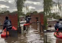 La ONG de Morón Corazón Azul asistió a familias evacuadas en Zárate y Campana