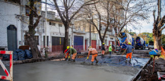 Continuan con las obras de bacheo en Tres de Febrero