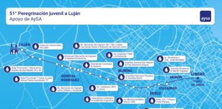 AySA acompaña con puestos de agua potable la 51° Peregrinación a Luján