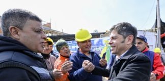 Kicillof recorrió los avances de las obras del nuevo Polo Educativo en La Carolina