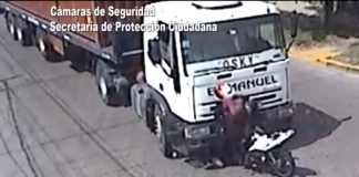 Violento choque en Don Torcuato: una moto impactó de frente contra un camión