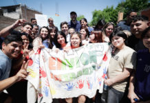 Kicillof recorrió los avances de obra de una nueva escuela secundaria