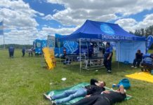 Emergencias San Miguel participó de un simulacro de choque múltiple en el Colegio Militar