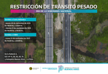 Restricción de tránsito pesado por el Día de la Soberanía Nacional