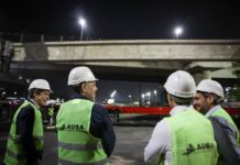 Megaoperativo nocturno para colocar la estructura del nuevo Puente Labruna en Núñez