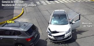 Imprudencia al volante generó un fuerte siniestro vial en Tigre centro: todo quedó registrado por las cámaras del COT