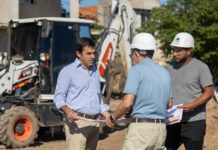 San Isidro: Ramón Lanús supervisó el avance de las obras de integración urbana en Boulogne