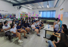 Julio Zamora se reunió con estudiantes del colegio Fernando Fader