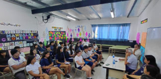 Julio Zamora se reunió con estudiantes del colegio Fernando Fader