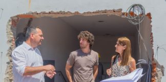 Juan Andreotti recorrió obras de las 7 escuelas que renueva el Municipio de San Fernando