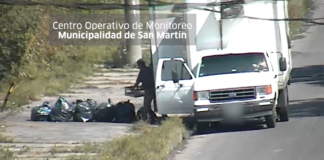 Las cámaras de seguridad de San Martín permitieron secuestrar un camión que arrojaba basura en la vía pública