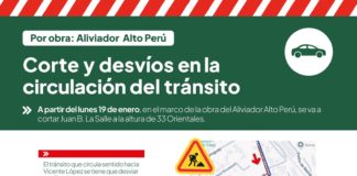 San Isidro: por la obra del Aliviador Alto Perú se realizará un corte total en La Salle y Treinta y Tres Orientales