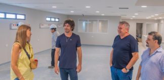 Juan Andreotti visitó la última etapa de obra del nuevo sector de Internación Pediátrica en el Hospital Provincial Cordero