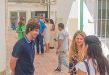 Juan Andreotti visitó la obra de renovación de la Escuela Especial N°503