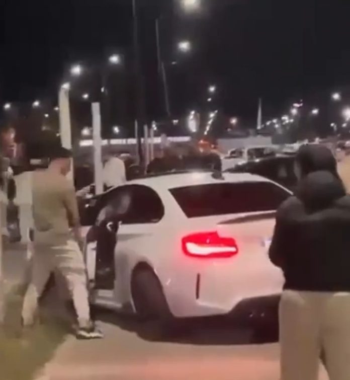 Conducía un BMW en una picada ilegal, provocó un choque y fue inhabilitado para manejar.mp4_snapshot_00.23.495