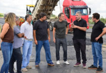 En Campana, Katopodis recorrió las obras de la Ruta Provincial 6