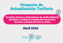 Transporte de pasajeros;Actualización tarifaria – Abril 2026