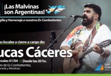 Miércoles 1/4: Homenaje con show folklórico en honor a Ex Combatientes de Malvinas