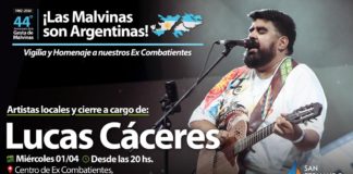 Miércoles 1/4: Homenaje con show folklórico en honor a Ex Combatientes de Malvinas