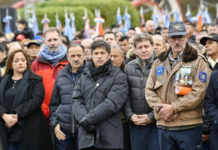 Kicillof participó del acto por el Día de los veteranos y los caídos en Malvinas en Ushuaia