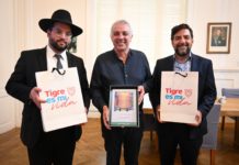 Con motivo de continuar visibilizando el atentado a la AMIA, Julio Zamora recibió en Tigre al gran rabino Eliahu Hamra