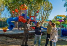 Juan Andreotti recorrió la última etapa de obra de un nuevo parque alrededor del Tren de la Costa