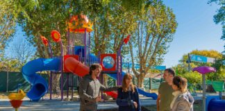Juan Andreotti recorrió la última etapa de obra de un nuevo parque alrededor del Tren de la Costa