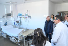 Julio Zamora supervisó la ampliación de las salas de terapia intensiva pediátricas y de adultos en el Hospital Materno Infantil