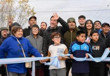 Nardini inauguró cinco nuevas cuadras en el barrio Rodríguez