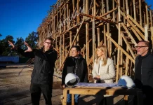 Nardini recibió a Magario y visitaron las obras del futuro Distrito Malvinas