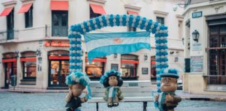 Ciudad, en modo Mundial: Mafalda, el Pensador y un Botero se visten de celeste y blanco para alentar a la Scaloneta