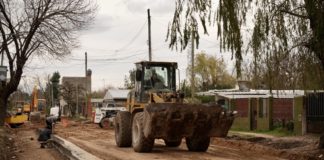 Avanzan las obras de pavimentación en barrio Parque San Miguel