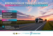 Restricción de tránsito pesado por el Paso a la Inmortalidad del General Güemes