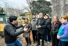 Nardini visitó los avances de obra de pavimentación en el Barrio Iparraguirre