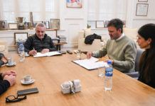Con eje en la conciencia ambiental en las escuelas, Julio Zamora firmó un convenio con la empresa Veolia