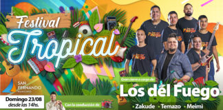 El domingo en San Fernando tocarán “Los del fuego” y más artistas, en un Festival Tropical familiar y gratuito