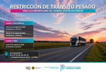 Restricción de tránsito pesado por el Paso a la Inmortalidad de San Martín