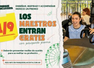 Día del maestro en Parque de la Costa, el 11 de septiembre los maestros ¡entran gratis al parque!