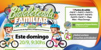 El próximo domingo volverá la Bicicleteada Familiar a San Fernando