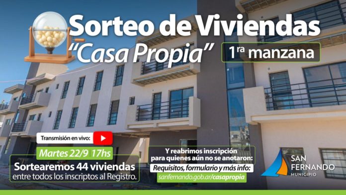 sorteo casa propia manzana 1 - viviendas